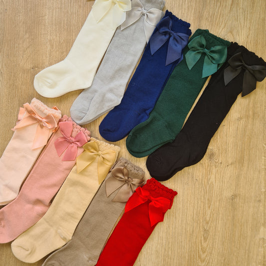 Knee High Bow Socks