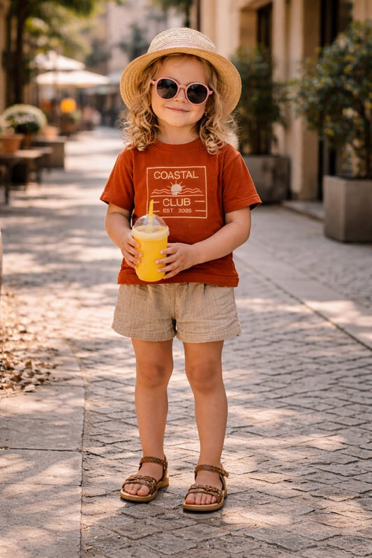 Orange Unisex Muslin Short & T-shirt