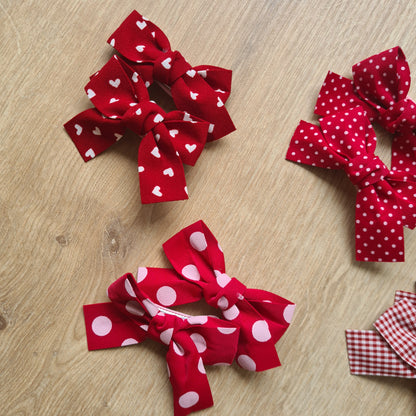 Red Bow Clip - Pack of 2