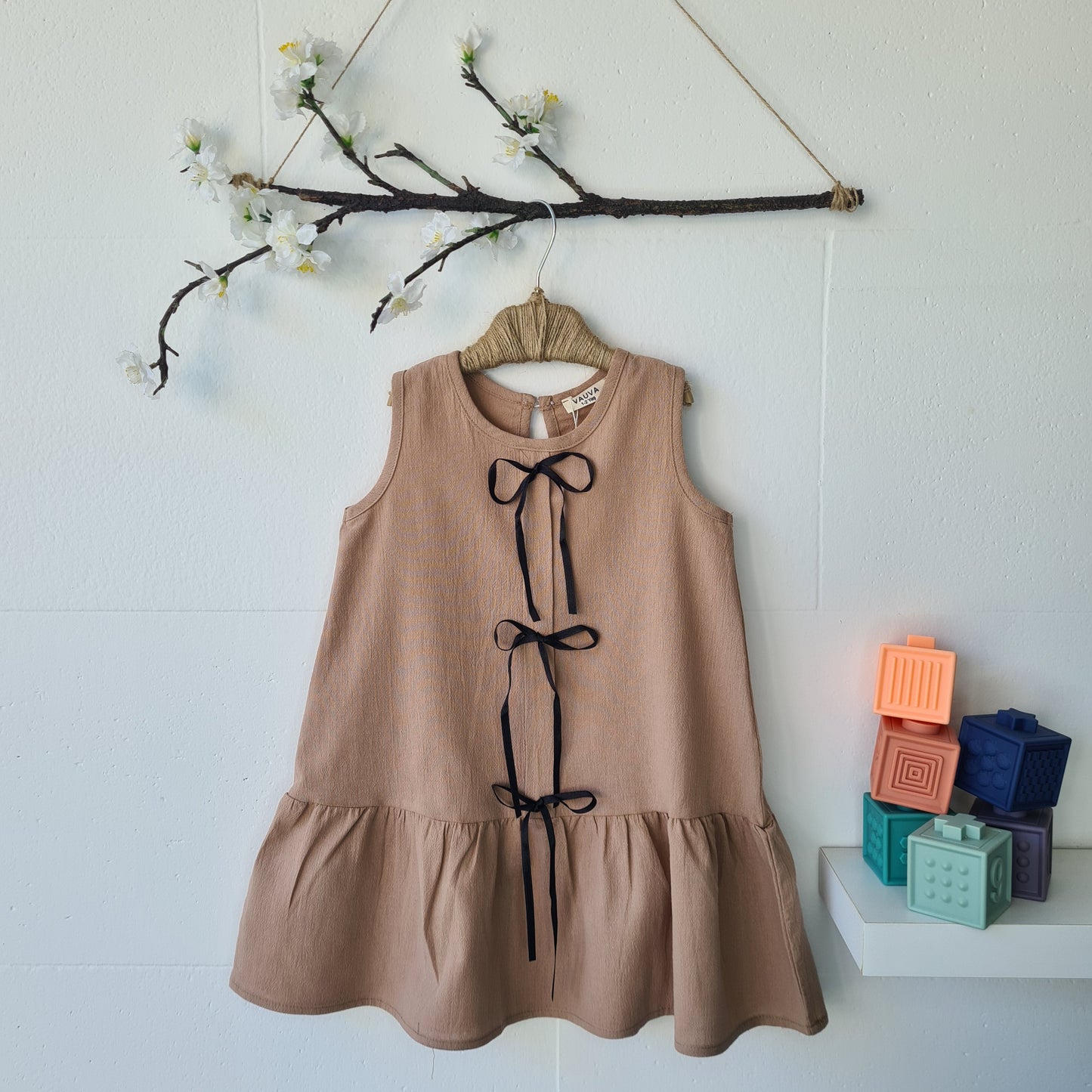 Neutral Bow Dress