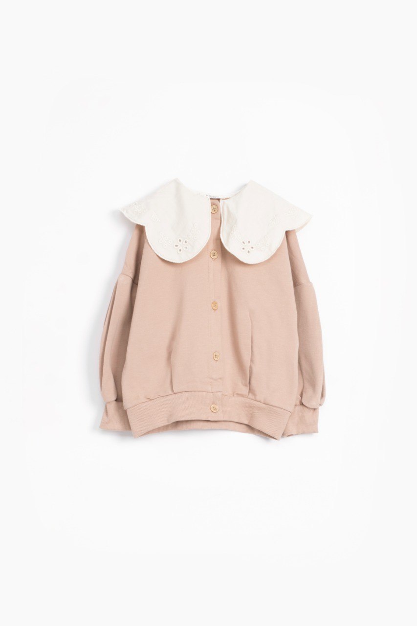 Embroidered Collar Cardigan