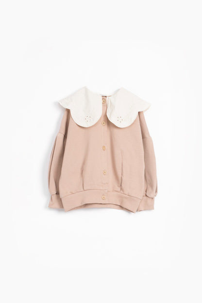 Embroidered Collar Cardigan