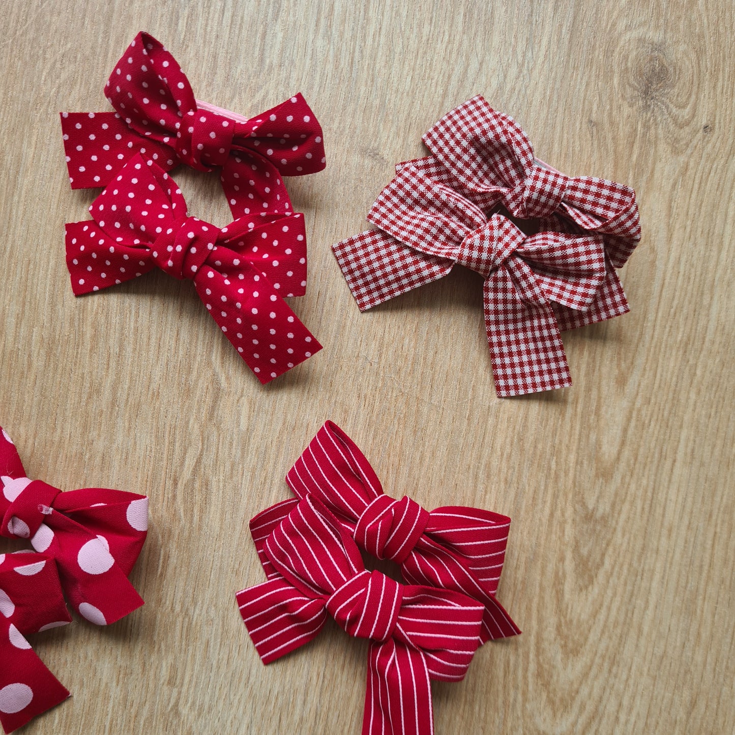 Red Bow Clip - Pack of 2