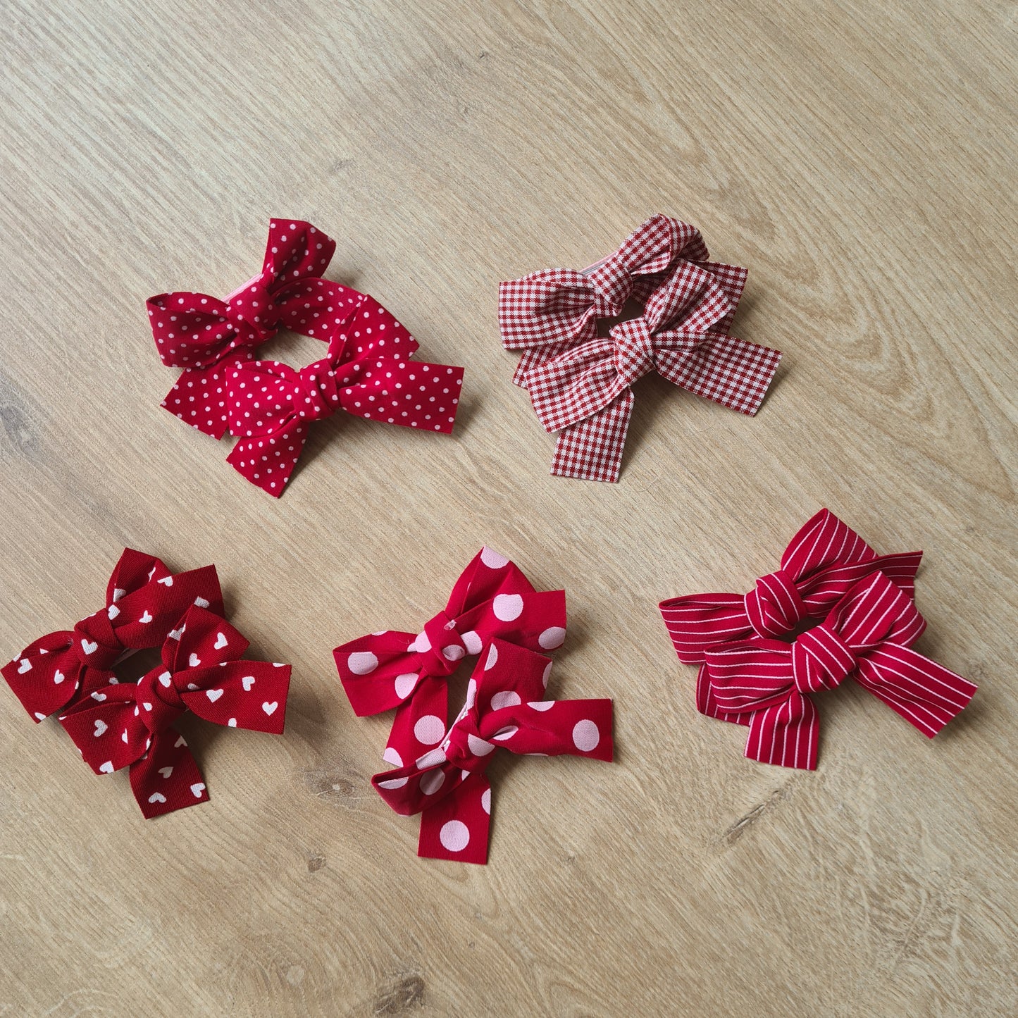 Red Bow Clip - Pack of 2