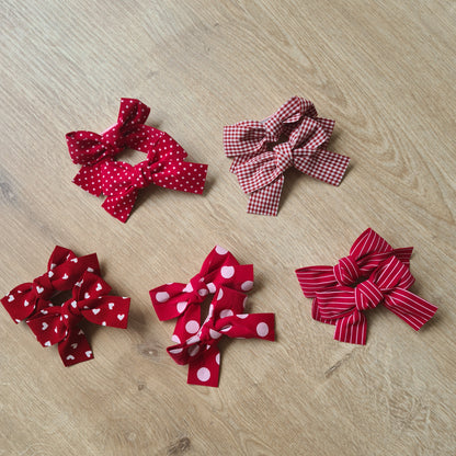 Red Bow Clip - Pack of 2