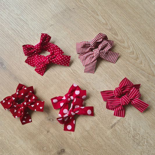 Red Bow Clip - Pack of 2