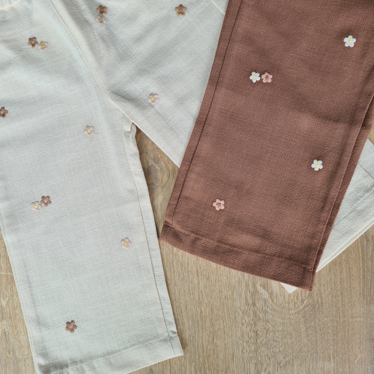 Floral Embroidery Pants